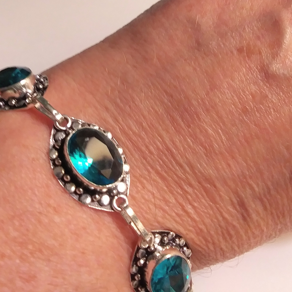 Stunning 925 Sterling Topaz Bracelet